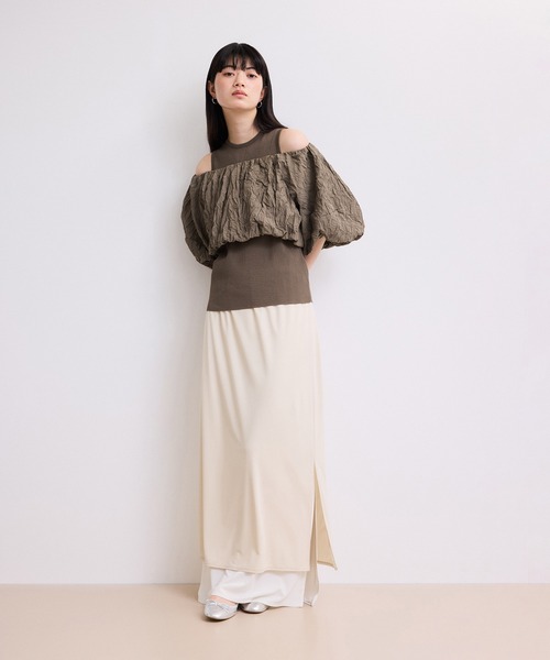セール】【WEB限定】ニットタンクセットクロップドプルオーバー