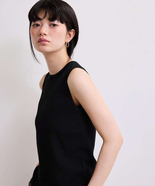 ADAM ET ROPE'（アダムエロペ）の「【WEB限定】ニットタンクセットクロップドプルオーバー（その他トップス・レディース・オフホワイト/ブラウン系その他/ブラック・FREE）」の16枚目の写真