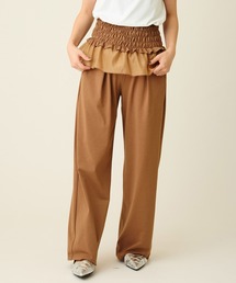 AVIE（アビィ）の「フリルデザインジャージーワイドパンツ（スウェットパンツ）」