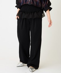 AVIE（アビィ）の「フリルデザインジャージーワイドパンツ（スウェットパンツ）」