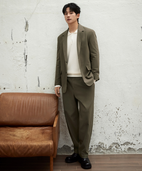 MINDBRIDGE（マインドブリッジ）の「[COUTURE]コットンライクオーバーサイズジャケット - 2カラー MYJK6170（テーラードジャケット・メンズ・ブラック/ダークベージュ・100/95/105）」の4枚目の写真