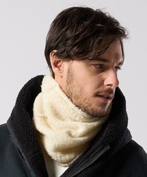 mko13616- fancy yarn knit snood ニットスヌード(8999 wn10j)