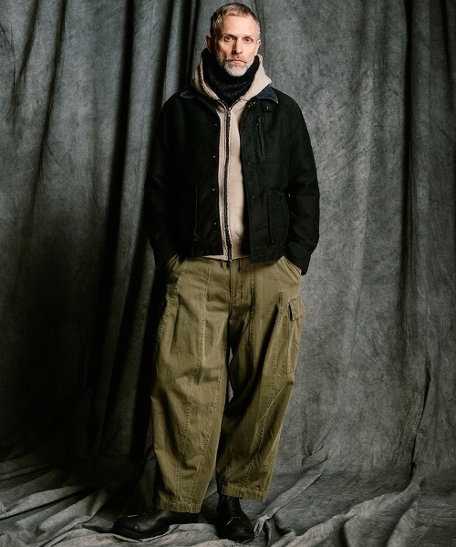 wjk（ダヴルジェイケイ）の「mko13616- fancy yarn knit snood ニットスヌード(8999 wn10j)（ネックウォーマー/スヌード・メンズ・チャコール/ホワイト/ブラック・FREE）」の5枚目の写真