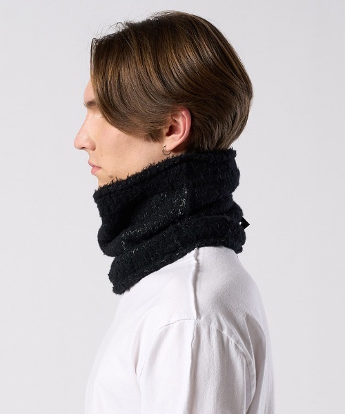 wjk（ダヴルジェイケイ）の「mko13616- fancy yarn knit snood ニットスヌード(8999 wn10j)（ネックウォーマー/スヌード・メンズ・チャコール/ホワイト/ブラック・FREE）」の8枚目の写真