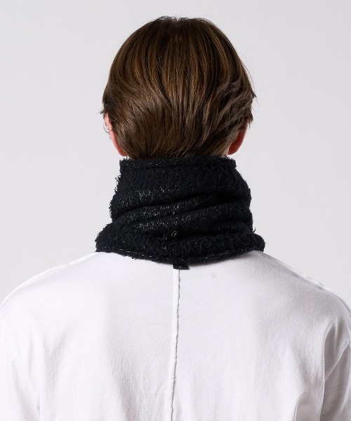 wjk（ダヴルジェイケイ）の「mko13616- fancy yarn knit snood ニットスヌード(8999 wn10j)（ネックウォーマー/スヌード・メンズ・チャコール/ホワイト/ブラック・FREE）」の9枚目の写真