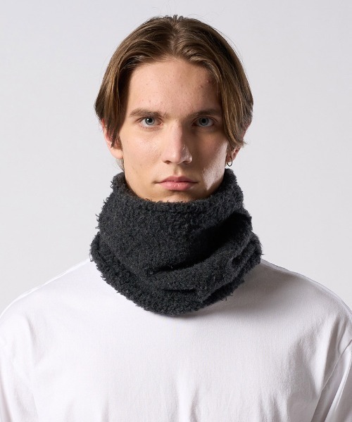 wjk（ダヴルジェイケイ）の「mko13616- fancy yarn knit snood ニットスヌード(8999 wn10j)（ネックウォーマー/スヌード・メンズ・チャコール/ホワイト/ブラック・FREE）」の12枚目の写真