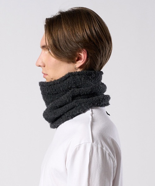 wjk（ダヴルジェイケイ）の「mko13616- fancy yarn knit snood ニットスヌード(8999 wn10j)（ネックウォーマー/スヌード・メンズ・チャコール/ホワイト/ブラック・FREE）」の13枚目の写真