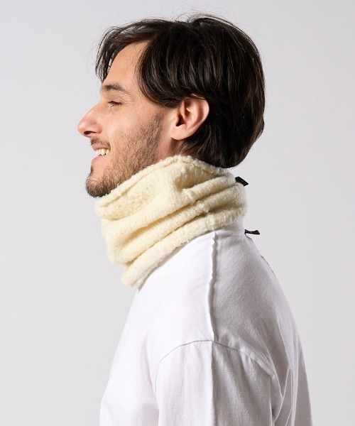 wjk（ダヴルジェイケイ）の「mko13616- fancy yarn knit snood ニットスヌード(8999 wn10j)（ネックウォーマー/スヌード・メンズ・チャコール/ホワイト/ブラック・FREE）」の18枚目の写真