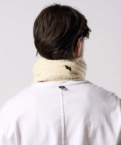 wjk（ダヴルジェイケイ）の「mko13616- fancy yarn knit snood ニットスヌード(8999 wn10j)（ネックウォーマー/スヌード・メンズ・チャコール/ホワイト/ブラック・FREE）」の19枚目の写真