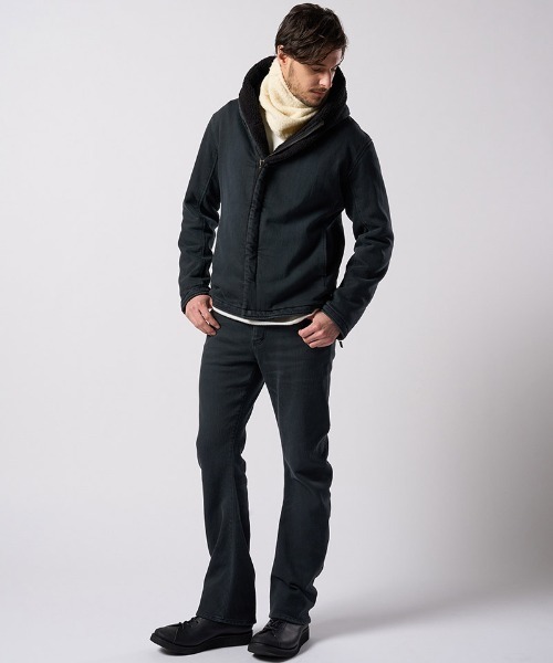 wjk（ダヴルジェイケイ）の「mko13616- fancy yarn knit snood ニットスヌード(8999 wn10j)（ネックウォーマー/スヌード・メンズ・チャコール/ホワイト/ブラック・FREE）」の21枚目の写真