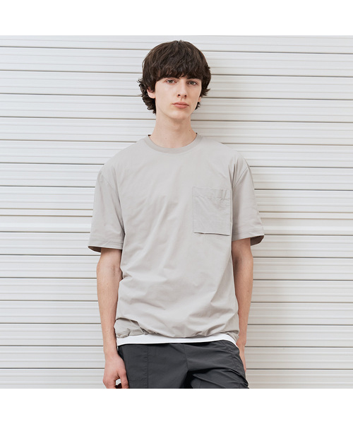 MINDBRIDGE(マインドブリッジ)の「ドゥグッド_ソロナセミオーバーTシャツ - 2カラー(Tシャツ/カットソー・メンズ・ベージュ/ブラック・95/100/105/110)」の1枚目の写真