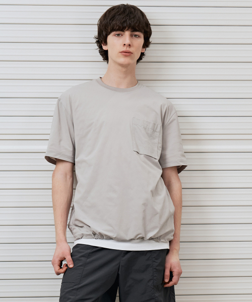 MINDBRIDGE(マインドブリッジ)の「ドゥグッド_ソロナセミオーバーTシャツ - 2カラー(Tシャツ/カットソー・メンズ・ベージュ/ブラック・95/100/105/110)」の3枚目の写真