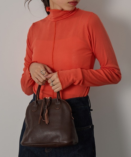 MILLER(ミラー)の「【Robert P. Miller】ライトパネルリブ モックネックプルオーバー RM264-2286(Tシャツ/カットソー・レディース・ネイビー/オフホワイト/ネイビー系1/ブラック/オレンジ・FREE)」の5枚目の写真