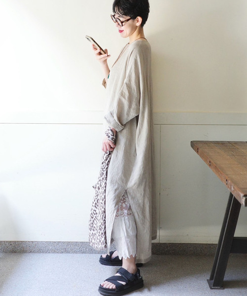 JOURNAL STANDARD LUXE(ジャーナルスタンダード ラックス)の「エアリネン Plain-DRESS(ワンピース・レディース・ネイビー/ベージュ/スカイブルー・FREE)」の6枚目の写真