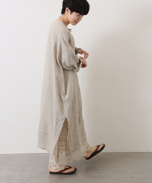 JOURNAL STANDARD LUXE(ジャーナルスタンダード ラックス)の「エアリネン Plain-DRESS(ワンピース・レディース・ネイビー/ベージュ/スカイブルー・FREE)」の8枚目の写真