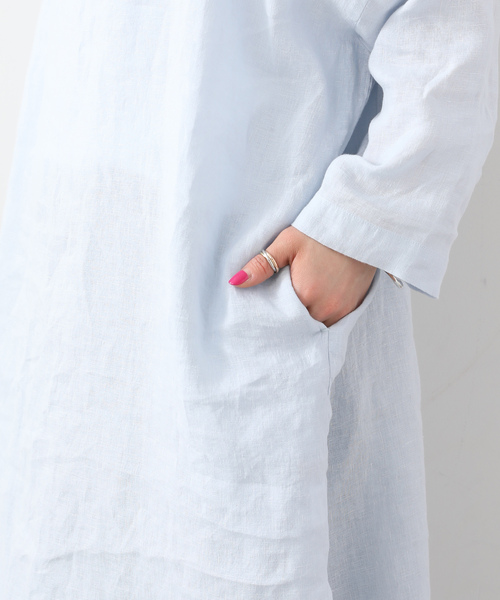 JOURNAL STANDARD LUXE（ジャーナルスタンダード　ラックス）の「エアリネン Plain-DRESS（ワンピース・レディース・ネイビー/ベージュ/スカイブルー・FREE）」の15枚目の写真