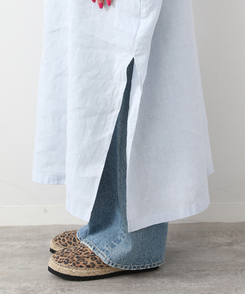 JOURNAL STANDARD LUXE（ジャーナルスタンダード　ラックス）の「エアリネン Plain-DRESS（ワンピース・レディース・ネイビー/ベージュ/スカイブルー・FREE）」の17枚目の写真