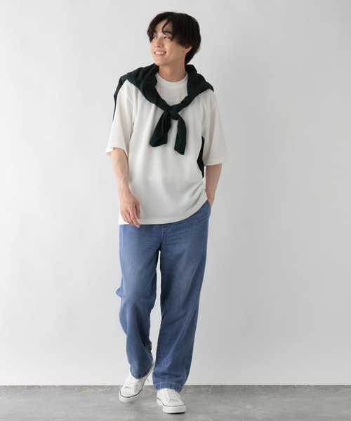 GLOBAL WORK(グローバルワーク)の「COOLデニム/イージーパンツ/666054(デニムパンツ・メンズ・ブラック/ネイビー・L/M/S)」の12枚目の写真