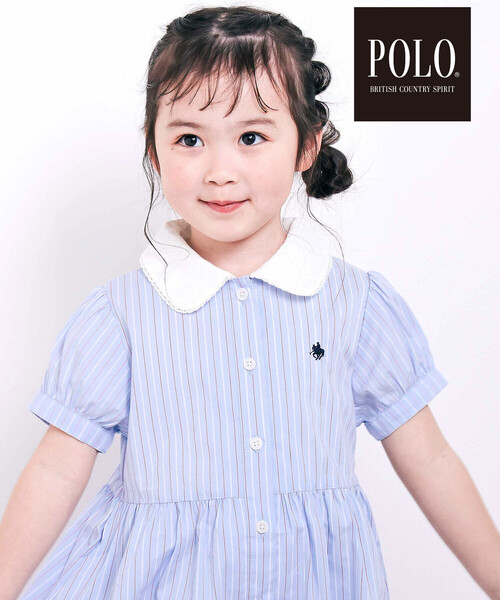 SLAP SLIP(スラップスリップ)の「【POLO BCS(ポロ・ビーシーエス)×SLAP SLIPコラボ】リボン付きデニムストライプシャツワンピース(80~130cm)(シャツワンピース・キッズ・ブルー系その他/ブルー・120cm/100cm/90cm/80cm/110cm/130cm)」の19枚目の写真
