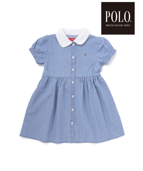 SLAP SLIP(スラップスリップ)の「【POLO BCS(ポロ・ビーシーエス)×SLAP SLIPコラボ】リボン付きデニムストライプシャツワンピース(80~130cm)(シャツワンピース・キッズ・ブルー系その他/ブルー・120cm/100cm/90cm/80cm/110cm/130cm)」の20枚目の写真