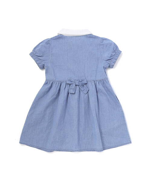 SLAP SLIP(スラップスリップ)の「【POLO BCS(ポロ・ビーシーエス)×SLAP SLIPコラボ】リボン付きデニムストライプシャツワンピース(80~130cm)(シャツワンピース・キッズ・ブルー系その他/ブルー・120cm/100cm/90cm/80cm/110cm/130cm)」の21枚目の写真