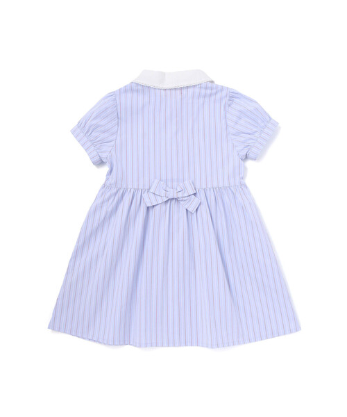 SLAP SLIP(スラップスリップ)の「【POLO BCS(ポロ・ビーシーエス)×SLAP SLIPコラボ】リボン付きデニムストライプシャツワンピース(80~130cm)(シャツワンピース・キッズ・ブルー系その他/ブルー・120cm/100cm/90cm/80cm/110cm/130cm)」の6枚目の写真