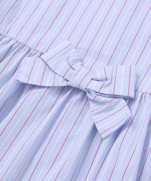 SLAP SLIP(スラップスリップ)の「【POLO BCS(ポロ・ビーシーエス)×SLAP SLIPコラボ】リボン付きデニムストライプシャツワンピース(80~130cm)(シャツワンピース・キッズ・ブルー系その他/ブルー・120cm/100cm/90cm/80cm/110cm/130cm)」の11枚目の写真