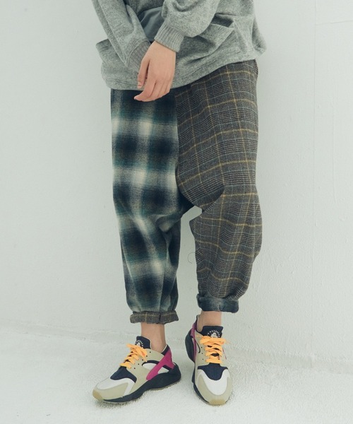 STOF(�X�g�t)��Half flannel check Wide Pants(���̑��p���c)