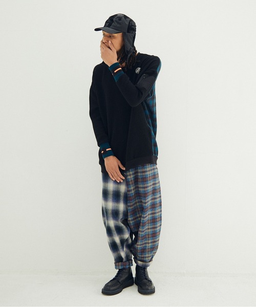 STOF（ストフ）の「Half flannel check Wide Pants（その他パンツ・メンズ・ブルー/グレー・M/S）」の3枚目の写真