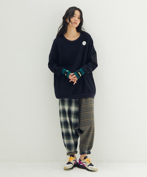 STOF（ストフ）の「Half flannel check Wide Pants（その他パンツ・メンズ・ブルー/グレー・M/S）」の7枚目の写真