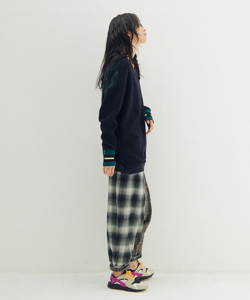 STOF（ストフ）の「Half flannel check Wide Pants（その他パンツ・メンズ・ブルー/グレー・M/S）」の8枚目の写真