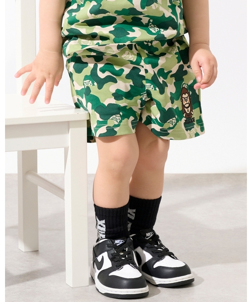 XLARGE KIDS(エクストララージキッズ)の「ファニーゴリラカモ総柄 ショートパンツ(その他パンツ・キッズ・ブルー/グリーン・120cm/140cm/130cm/90cm/110cm/100cm/80cm)」の2枚目の写真