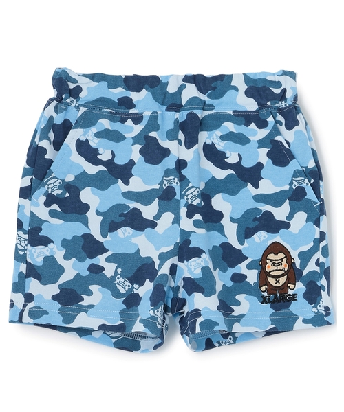 XLARGE KIDS(エクストララージキッズ)の「ファニーゴリラカモ総柄 ショートパンツ(その他パンツ・キッズ・ブルー/グリーン・120cm/140cm/130cm/90cm/110cm/100cm/80cm)」の5枚目の写真