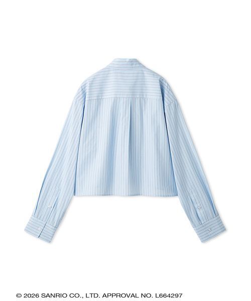 sanrio house(サンリオハウス)の「クロップドストライプシャツ(シャツ/ブラウス・レディース・ライトブルー/ライトピンク/イエロー・F)」の5枚目の写真
