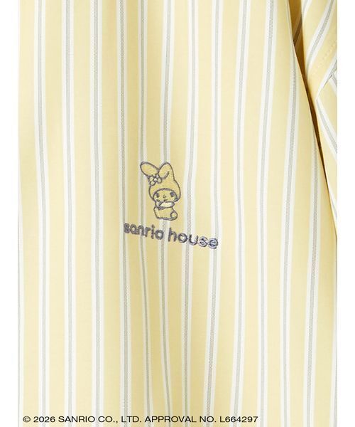 sanrio house(サンリオハウス)の「クロップドストライプシャツ(シャツ/ブラウス・レディース・ライトブルー/ライトピンク/イエロー・F)」の8枚目の写真