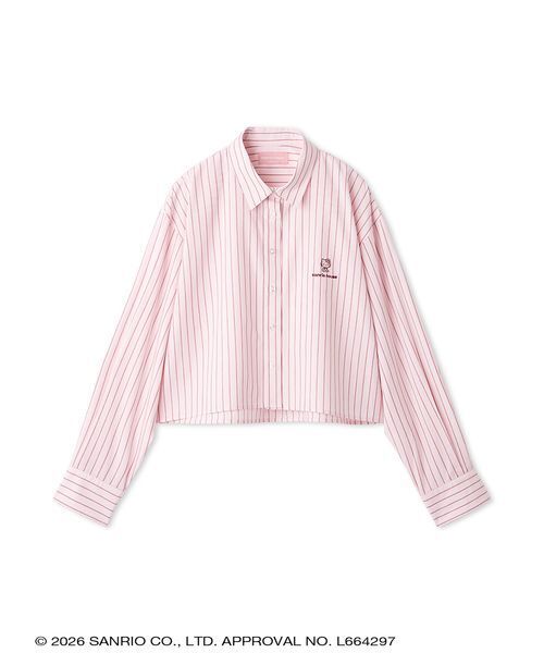 sanrio house(サンリオハウス)の「クロップドストライプシャツ(シャツ/ブラウス・レディース・ライトブルー/ライトピンク/イエロー・F)」の9枚目の写真