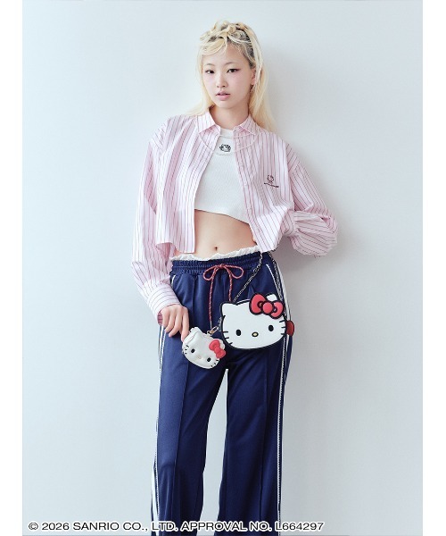 sanrio house(サンリオハウス)の「クロップドストライプシャツ(シャツ/ブラウス・レディース・ライトブルー/ライトピンク/イエロー・F)」の11枚目の写真