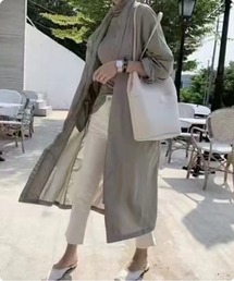 I.O.E（アイオイ）の「[韓国トレンド] ナイロンロングライトコート（ナイロンジャケット）」