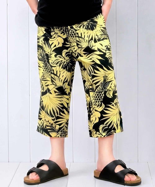 TopIsm(トップイズム)の「レーヨンリーフアロハ柄 無地ステテコ(その他パンツ・メンズ・ブラック系2/ブラック/チャコール/ネイビー/ブラック系1/ブラック系3・M/L/XL)」の3枚目の写真