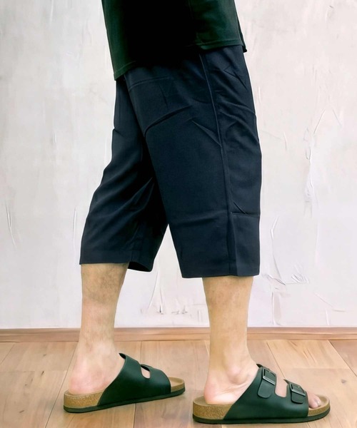 TopIsm(トップイズム)の「レーヨンリーフアロハ柄 無地ステテコ(その他パンツ・メンズ・ブラック系2/ブラック/チャコール/ネイビー/ブラック系1/ブラック系3・M/L/XL)」の6枚目の写真