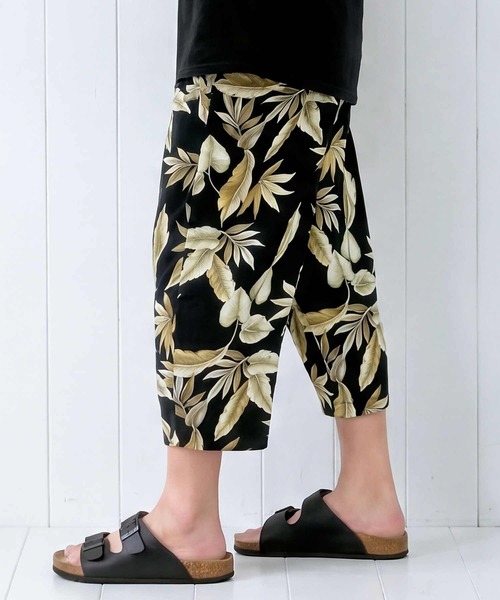 TopIsm(トップイズム)の「レーヨンリーフアロハ柄 無地ステテコ(その他パンツ・メンズ・ブラック系2/ブラック/チャコール/ネイビー/ブラック系1/ブラック系3・M/L/XL)」の12枚目の写真