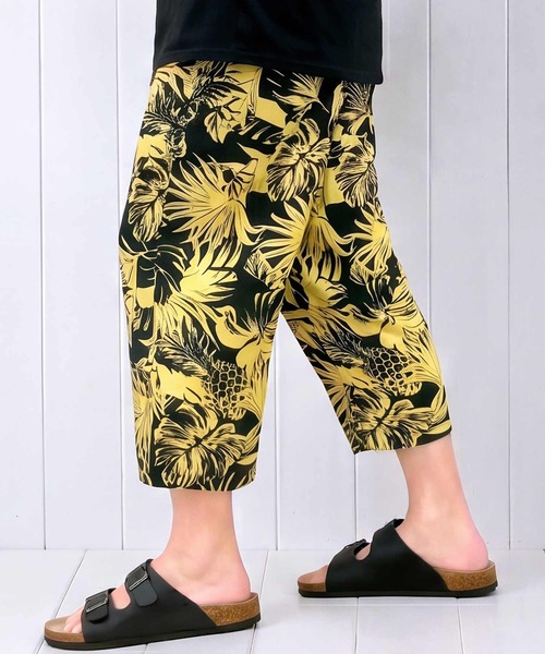 TopIsm(トップイズム)の「レーヨンリーフアロハ柄 無地ステテコ(その他パンツ・メンズ・ブラック系2/ブラック/チャコール/ネイビー/ブラック系1/ブラック系3・M/L/XL)」の17枚目の写真