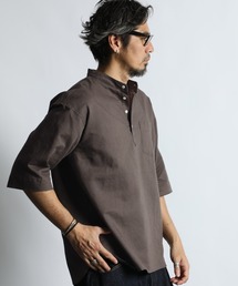 GRANCY】Shirring Design Bleach Check Shirt / シャーリングデザイン