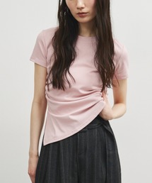サイドギャザーショートスリーブTシャツ