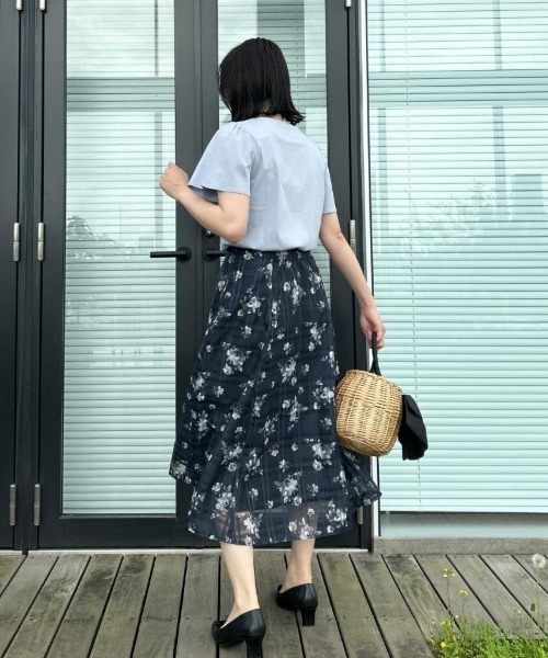 couture brooch（クチュールブローチ）の「【接触冷感・UVカット・洗える】トゥシューズプリントTシャツ（Tシャツ/カットソー・レディース・ピンク系/ライトグレー/オフホワイト/ライトブルー/チャコールグレー・40/42/38/36）」の17枚目の写真