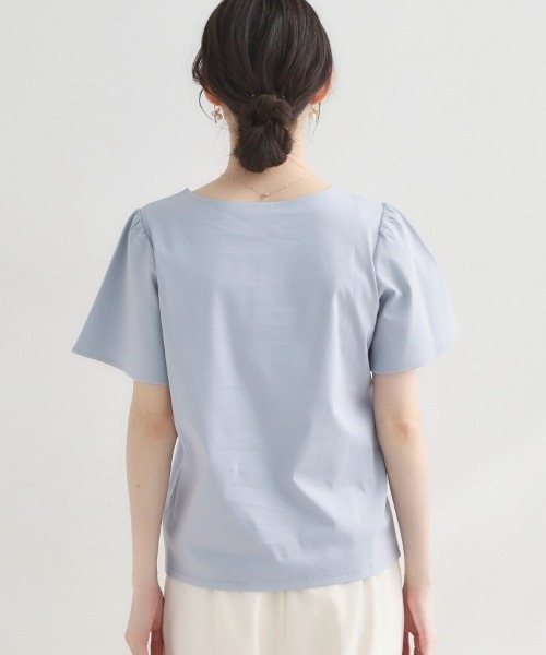 couture brooch（クチュールブローチ）の「【接触冷感・UVカット・洗える】トゥシューズプリントTシャツ（Tシャツ/カットソー・レディース・ピンク系/ライトグレー/オフホワイト/ライトブルー/チャコールグレー・40/42/38/36）」の9枚目の写真