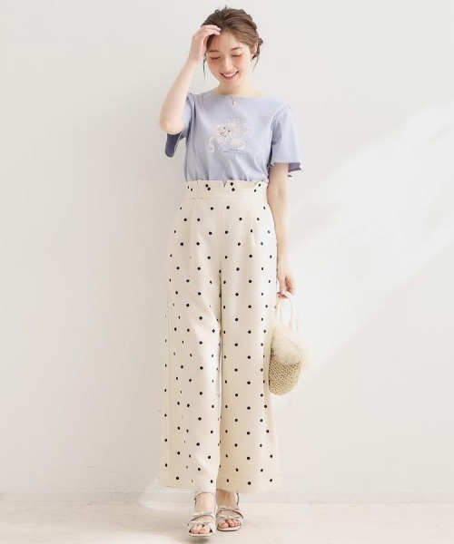 couture brooch（クチュールブローチ）の「【接触冷感・UVカット・洗える】トゥシューズプリントTシャツ（Tシャツ/カットソー・レディース・ピンク系/ライトグレー/オフホワイト/ライトブルー/チャコールグレー・40/42/38/36）」の19枚目の写真