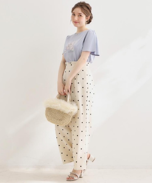 couture brooch（クチュールブローチ）の「【接触冷感・UVカット・洗える】トゥシューズプリントTシャツ（Tシャツ/カットソー・レディース・ピンク系/ライトグレー/オフホワイト/ライトブルー/チャコールグレー・40/42/38/36）」の20枚目の写真