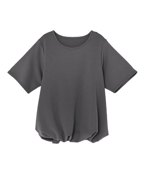 Re:EDIT（リエディ）の「[UVカット][接触冷感][シワになりにくい]マシュマロポンチ裾バルーントップス（Tシャツ/カットソー・レディース・オフホワイト/杢グレー/レッド/ブラック・MEDIUM/LARGE）」の14枚目の写真