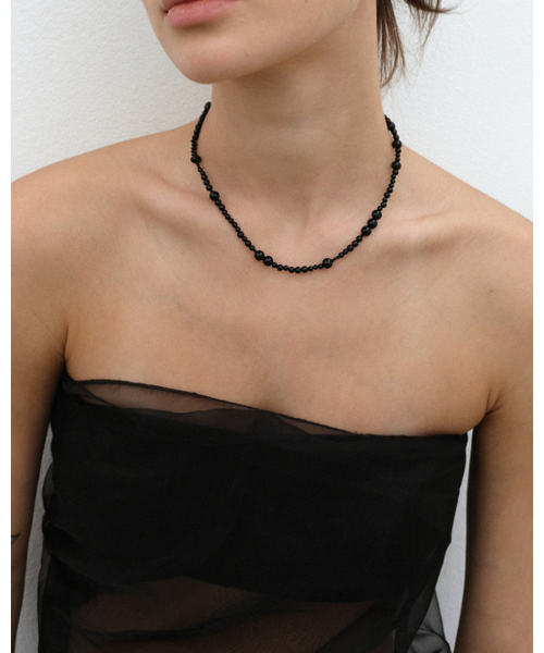 Mixed Onyx Necklace (silver925)（ネックレス）｜ANOTHERLAYER